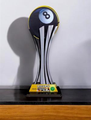 TROFÉU SINUCA MDF PERSONALIZADO PERSONALIZADA Pintura UV CORTE LASER 