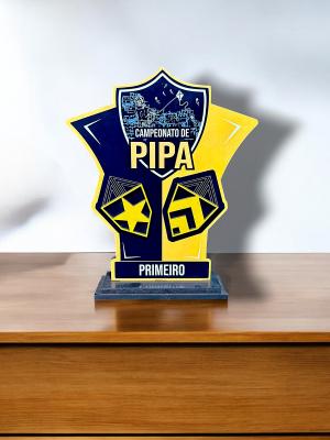 TROFÉU PIPA MDF PERSONALIZADO PERSONALIZADA PINTURA UV CORTE A LASER 